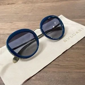 BULGARI ROUND NAVY BLUE SUNGLASSES Bulgari Women main image 2